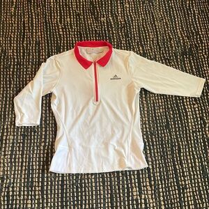 Stella McCartney Adidas Barricade tennis red zipper polo